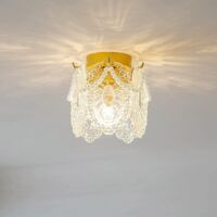 Lampada da corridoio E27, lampade da corridoio, lampade da balcone, lampada da ingresso scandinava moderna e minimalista, lampada da soffitto per camera da letto (lampadine non incluse) (oro)