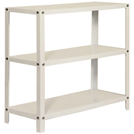 SimonRack Scaffale da Ufficio/Libreria, 900x800x300 mm, 3 Ripiani, 100 kg per Ripiano, Metallo Stile Industriale, Bianco – Simon Home (1/4)