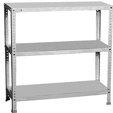 SimonRack Scaffale Portaoggetti, 1000x1000x500 mm, 3 Ripiani, Capacità di Carico e Punto di Flessione 75 kg, Metallo, Scaffale da Garage, Zincato - Advantage