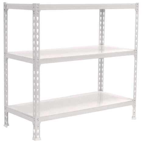 SimonRack Scaffale Portaoggetti, 1000x1100x500 mm, 3 Ripiani, Portata 200 kg per Ripiano, Metallo, Scaffale da Garage, Bianco – Simonclick (1/3)