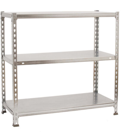 SimonRack Scaffale Portaoggetti, 900x1000x400 mm, 3 Ripiani, Portata 70 kg per Ripiano, Metallo, Scaffale da Garage, Zincato – Ecoclick
