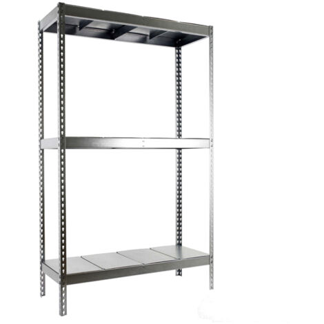SimonRack Scaffale Industriale, 1500x1500x750 mm, 3 Ripiani in Metallo, Portata 400 kg per Ripiano, Scaffale Carichi Pesanti, Zincato – Ecoforte