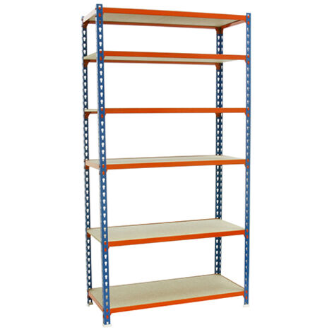 Simonrack Mensola Maderclick blu arancio legno 2510 mm (1/3)