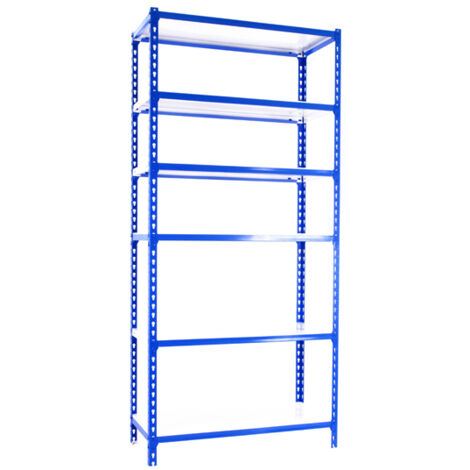 SimonRack Scaffale Portaoggetti, 2500x900x400 mm, 6 Ripiani, Portata 180 kg per Ripiano, Metallo, Scaffale da Garage, Blu/Bianco – Simonclick (1/3)