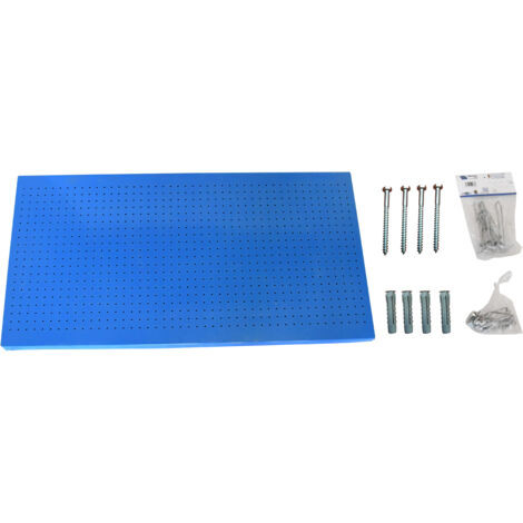 SimonRack Panneau Mural Perforé Porte-Outils avec 17 Crochets – 600x1500x35 mm – Acier Blu – Simonwork