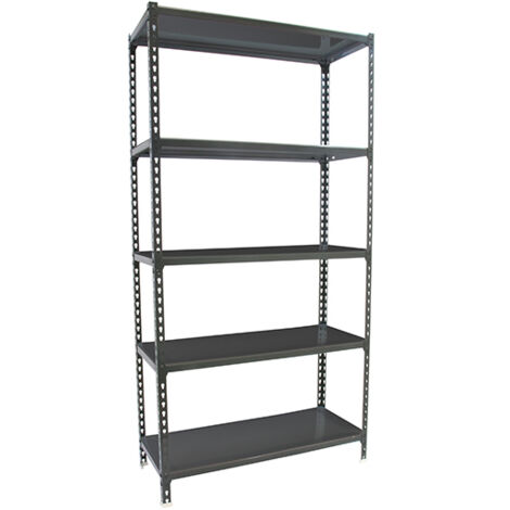 SimonRack Scaffale Portaoggetti, 2000x1200x300 mm, 5 Ripiani, Portata 200 kg per Ripiano, Metallo, Scaffale da Garage, Antracite/Zincato – Simonclick (1/4)