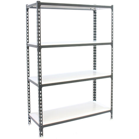 Rayonnage Métallique Léger à Vis 1500x1100x500 - 4 Niveau Blanc Simon Rack 8425437130328 E1828425437130328