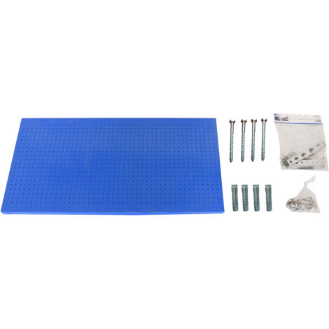 SimonRack Panneau Mural Perforé Porte-Outils avec 25 Crochets – 600x1500x35 mm – Acier Blu – Simonwork