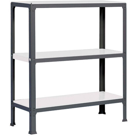 SimonRack Scaffale da Ufficio/Libreria, 900x800x300 mm, 3 Ripiani, 150 kg per Ripiano, Metallo Stile Industriale, Antracite – Simon Home (1/2)