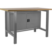 Simonrack Banco da lavoro professionale grigio e legno MDF robusto