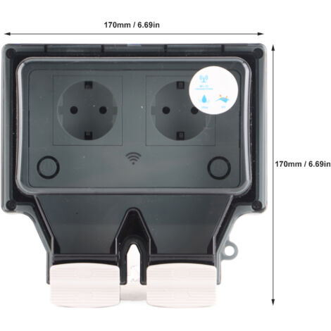 Toma De Corriente Doble Impermeable Con Interruptor Independiente, Toma De Corriente Eléctrica