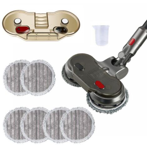 Accesorios para cabezal de fregona eléctrica para aspiradoras Dyson V7, V8, V10 y V11, accesorio con luces LED, depósito de agua, 6 mopas reutilizables y 1 depósito de agua - Accesorios para aspirador (1/5)