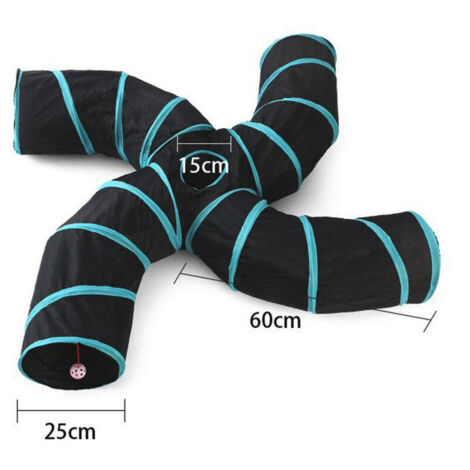 Túnel Cama Gatos Felpa Túnel De Felpa Para Gatos Forma Dona - 2 En 1 Cama Y Túnel, Diámetro 85 Cm, Marrón, Con Bola Colgante, Lavable Túnel Felpa Gatos Forma Dona 85 Cm Diámetro Bola Colgante