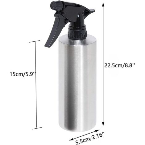 Botella Pulverizadora De Acero Inoxidable 500 Ml - Manual, Multiusos, Para Jardinería Y Limpieza