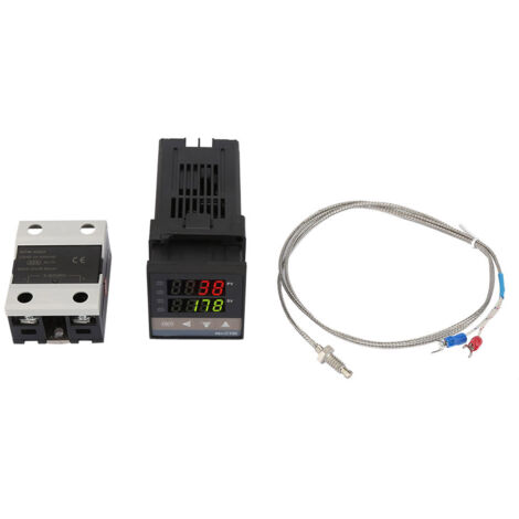 Controlador De Temperatura Digital REX-C100 - Termostato PID 0-1300°C Con Sensor K Incluido