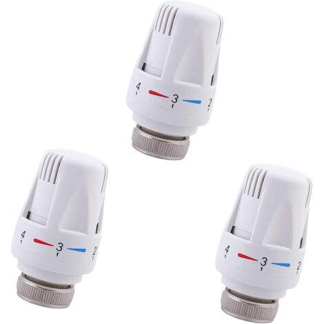 3 cabezales termostáticos para radiador M30 x 1.5, válvulas termostáticas para radiadores, cabezal de válvula termostática de repuesto para radiador, para el hogar y la oficina.