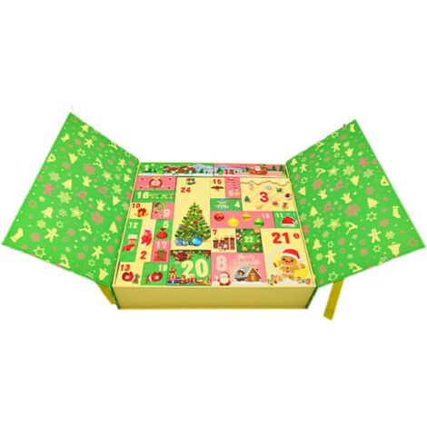 Calendario de Adviento de Navidad, calendario de cuenta regresiva decorativo, cajas de golosinas, calendario de Adviento de Navidad DIY para amigos, colegas, niños, etc. (1/5)