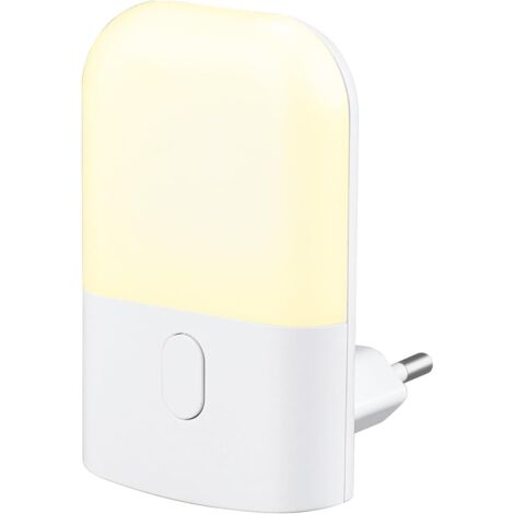 GD101-1, Luz de noche para niños, Luz de noche con enchufe y 3 niveles de brillo, Luz de noche para bebés, Adecuada para dormitorios, cocinas, pasillos y baños, Blanco cálido (1/5)