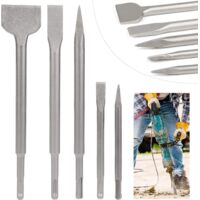 Juego de cinceles SDS de 5 piezas con 2 cinceles puntiagudos y 3 cinceles planos para perforación de hormigón - RWDIY ›Herramientas manuales y eléctricas› Herramientas manuales ›Cinceles› Juegos de ci