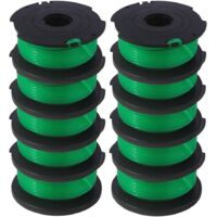 Carrete de repuesto SF-080 para cortadores de hilo de una sola línea de 20 pies y 0,080 pulgadas, de alimentación automática (paquete de 10) para Schwarz & Decker GH3000 LST540 LST540B GH3000R. SF-080