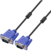 Cable VGA para monitor, TV y PC, conector SUB-D macho a macho, negro, 1,5 m