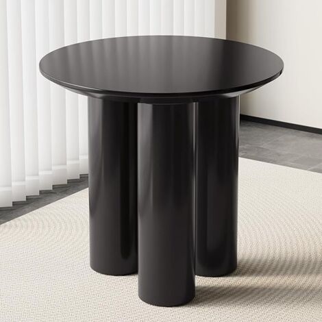 Table à manger ronde noire de 76 cm pour 2 petite table Kichen avec 3 pieds 2 personnes Petite table pour salle à manger Chambre KIchen Restaurant Économiser de l'espace (1/5)