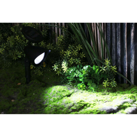Spot solaire 9lm à piquer, éclairage directionnel pour plantes, arbustes ou entrée de jardin (1/5)