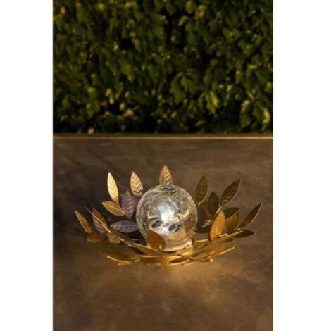 Nénuphar solaire métal or 26 cm, éclat paisible et reflets dorés, pour une ambiance zen et précieuse (1/3)