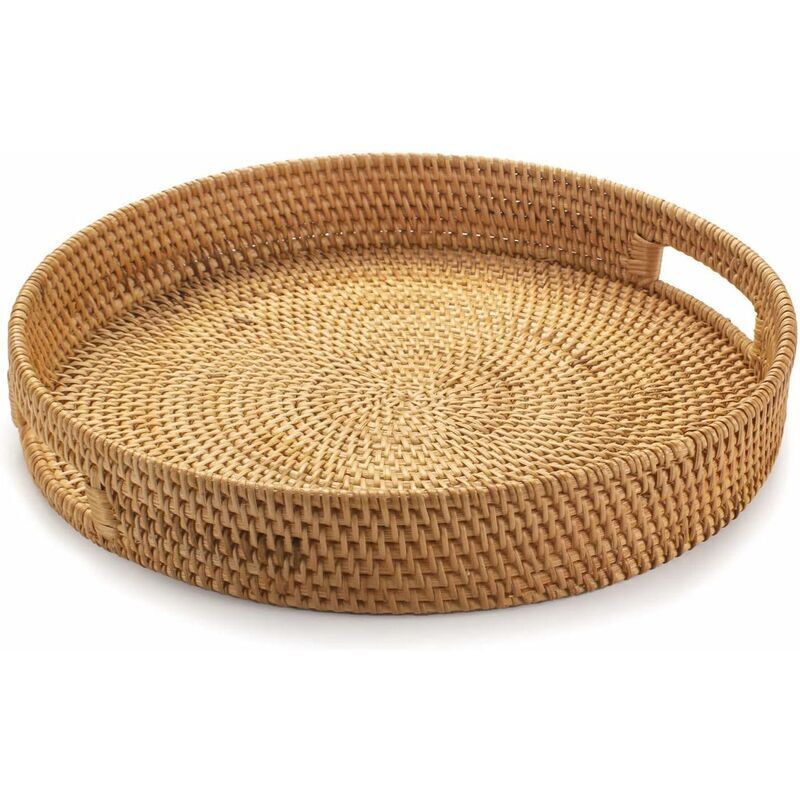 Plateau En Osier 34 Cm - Pour Fromages, Service, Déco Naturelle