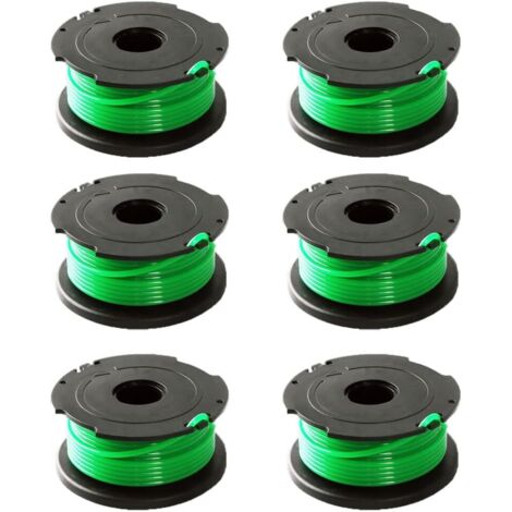 Lot de 6 bobines de fil vert pour débroussailleuse – Compatible Black & Decker GL7033 GL8033 GL9035 – Haute qualité pour coupes précises - A6482