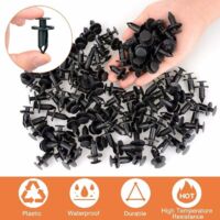 30 Rivets Plastique Noir 14mm Pour Garniture Auto - Clips De Fixation Pour Cartes De Porte, Pare-chocs