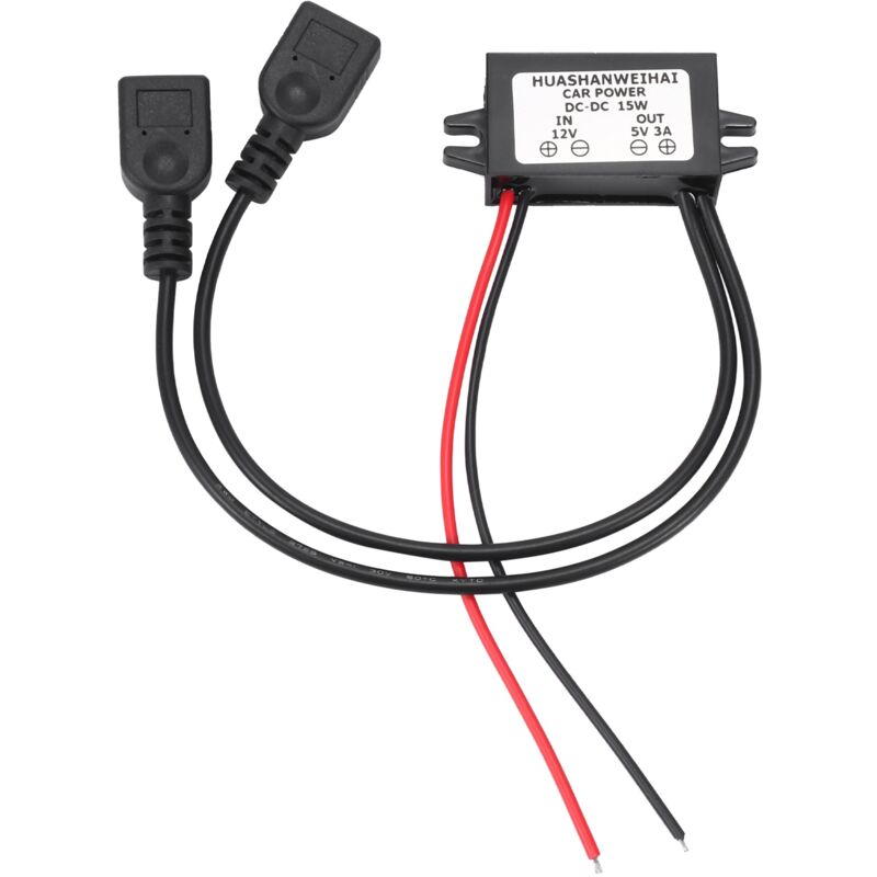 Convertisseur DC 12V Vers 5V 2.5A – Avec Protection Contre La Surchauffe, Neuf Sous Blister