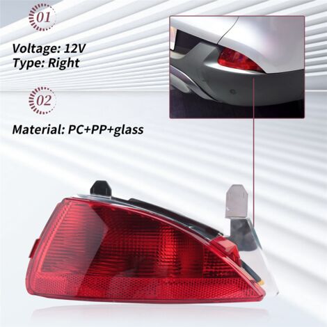 Feu Arrière Gauche Renault Kadjar 2015-2018 - Feu Stop Antibrouillard Sans Ampoule - Réf. 265858137R 265801896R