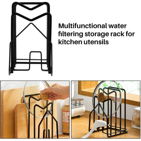 SimpleHouseware Support pour casseroles et couvercles réglables en