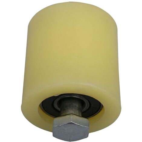 2 Pièces Roues De Guidage CUSFSRA 48x50mm Nylon Jaune - Roulement 6201 M12