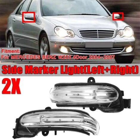 Indicateur De Rétroviseur Compatible avec Benz pour W203 Classe C Rétroviseur Gauche Ou Droit Clignotant Clignotant Répétiteur 2038201521 2038201621(1 Pcs Right Side