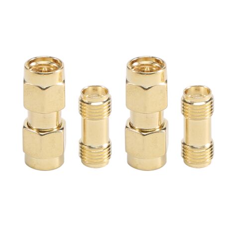 Lot De 4 Adaptateurs SMA – 2 Mâle-mâle + 2 Femelle-femelle – Connecteurs Coaxiaux 50 Ohms Pour Antennes, Radio, WiFi