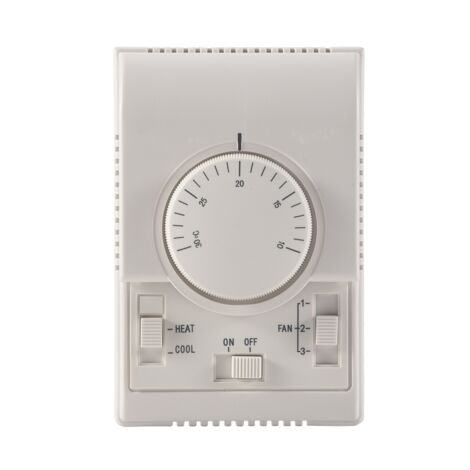 Thermostat Mécanique Réglable 0-60°C - Interrupteur De Température Normalement Ouvert, Clip Rail DIN - Pour Chauffage, Ventilation
