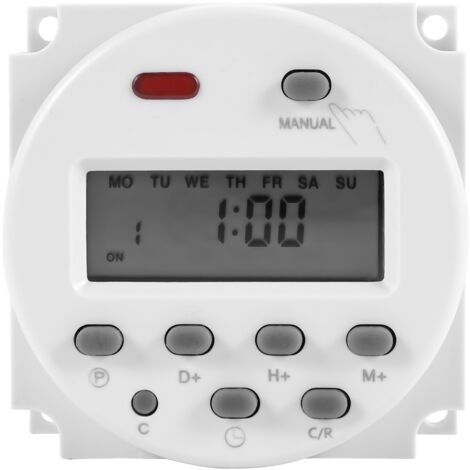 New LCD Digital Control Power Programmable Timer DC 12V 16A Time Relay ...