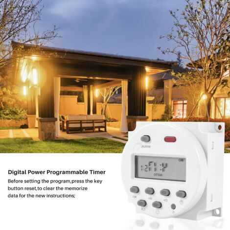 New LCD Digital Control Power Programmable Timer DC 12V 16A Time Relay ...