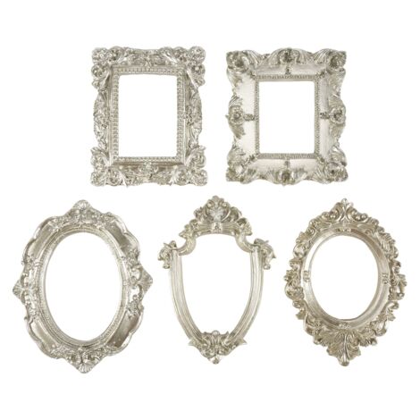FINGERINSPIRE 5 Pièces Cadre Photo En Résine Vintage, 5 Formes Et Tailles Différentes Sans Verre, Cadre