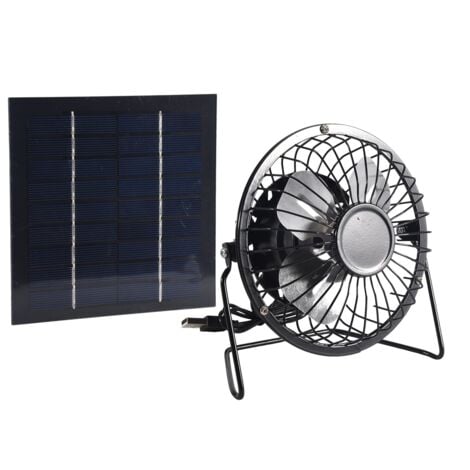 Ventilateur Double Alimenté Par Panneau Solaire, Ventilateur Solaire De