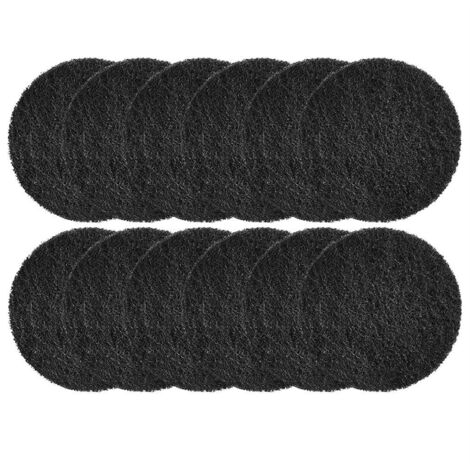 12 Recharges Filtres Anti-odeurs Charbon Actif Pour Poubelle - Éliminateur Odeurs - Noir - Taille 80x80x5 Mm - 8