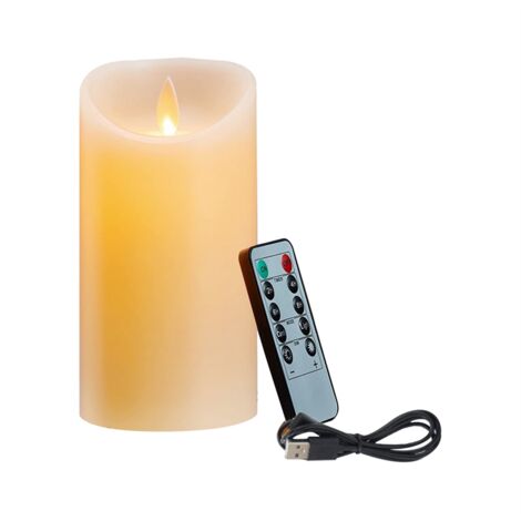 Star Trading 064-35 Candela LED In Vera Cera Flame Swirl Antique Con Timer E Fiamma Tremolante