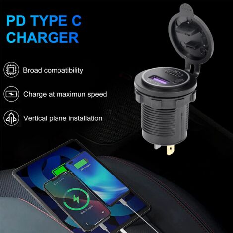 Chargeur de Voiture Double Port, 5V 4.8A Voiture Double Prise USB, 12V