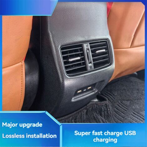 Garniture Sortie Climatisation Arrière BMW X1 F48 2016-2018 - ABS Argent Mat - Autocollant 3M - Déco Intérieur