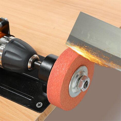 Kit Conversion Perceuse En Meuleuse/ponceuse Iyalezirk - Support + Meules Corindon Et Chlorure - Type A