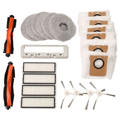 Kit D'Accessoires Complet Pour Aspirateur Robot Xiaomi X20 Max / X20 Pro - Brosse Principale, Filtres HEPA, Chiffons Et Plus