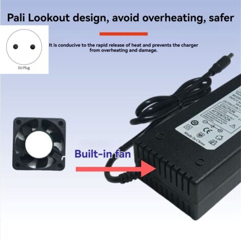 Chargeur Intelligent 42V 8A Pour Batterie Lithium Lifepo4 - 36V 10S, Avec Protections Sécurité
