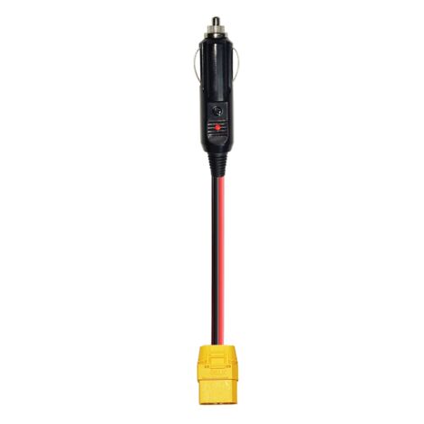 KFD DC 12V 24V Chargeur de Voiture pour ECOFLOW Station électrique Portable River 2 Panneau Solaire RV Générateur Solaire 1,5 M 16AWG vers Prise XT60 Solaire DC Adaptateur Alimentation